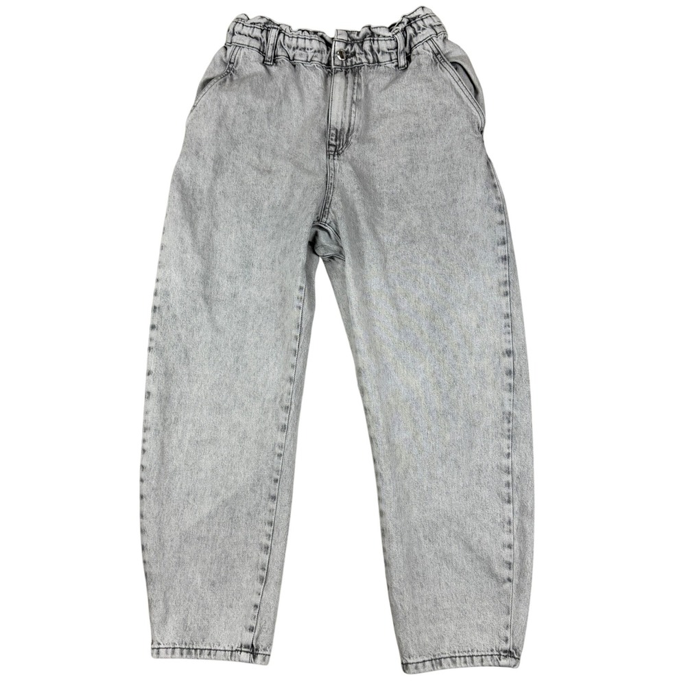 Zara Light Gray Paperbag Waist Jeans